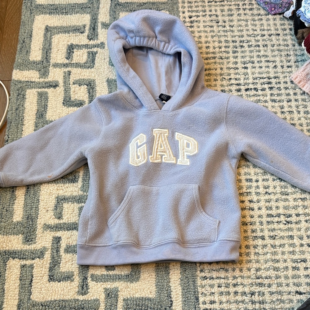 GAP Kids Lavender Pullover Hoodie with Cream Logo